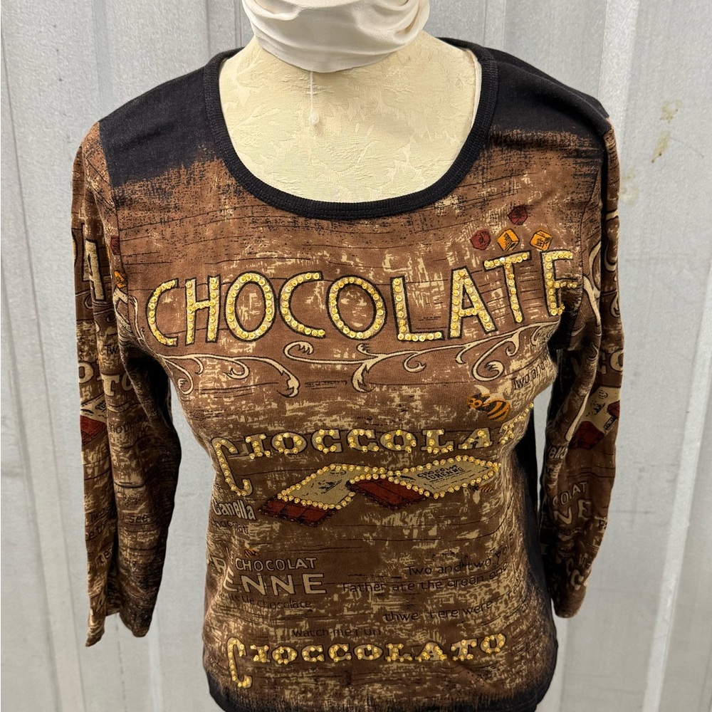 Raakhee Brown Cotton Long Sleeve Top
